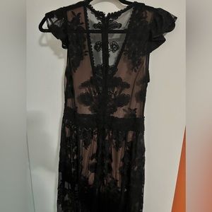Black maxi Free People dress.
